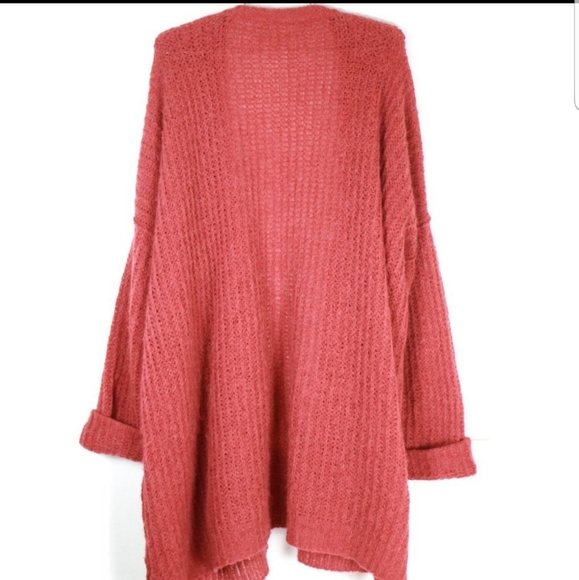 Free People Weekend Getaway Cardi Cardigan Size Large Rusty Red - Picture 6 of 8